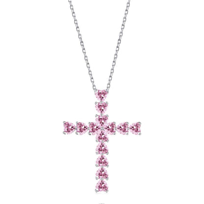 [Vivid Aurora]Radiant Cross Shape Necklace